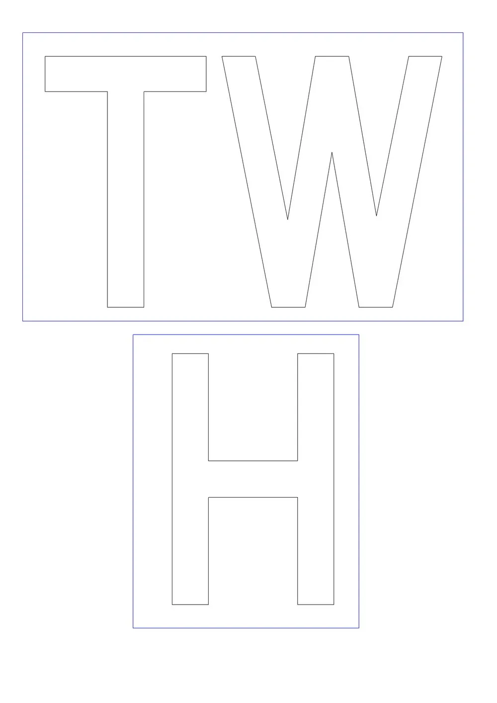 Gabarit TWH (A4)