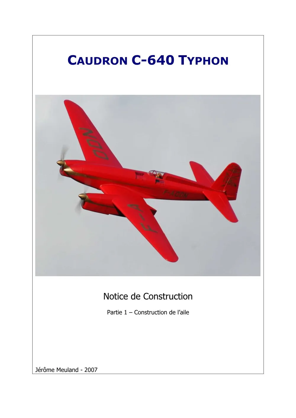 Notice de construction - Partie 1